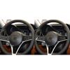 2pcs/set Steering Wheel Decorative Frame Cover Carbon Fiber Decor Replacement For Alfa Giulia 2017-2019