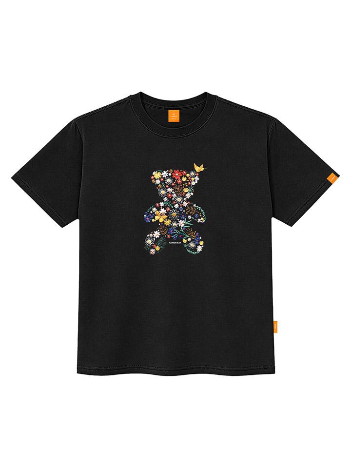 Ellamo Flower Bear Short Sleeve T-Shirt Unisex Plus Size S~4Xl (B Type)