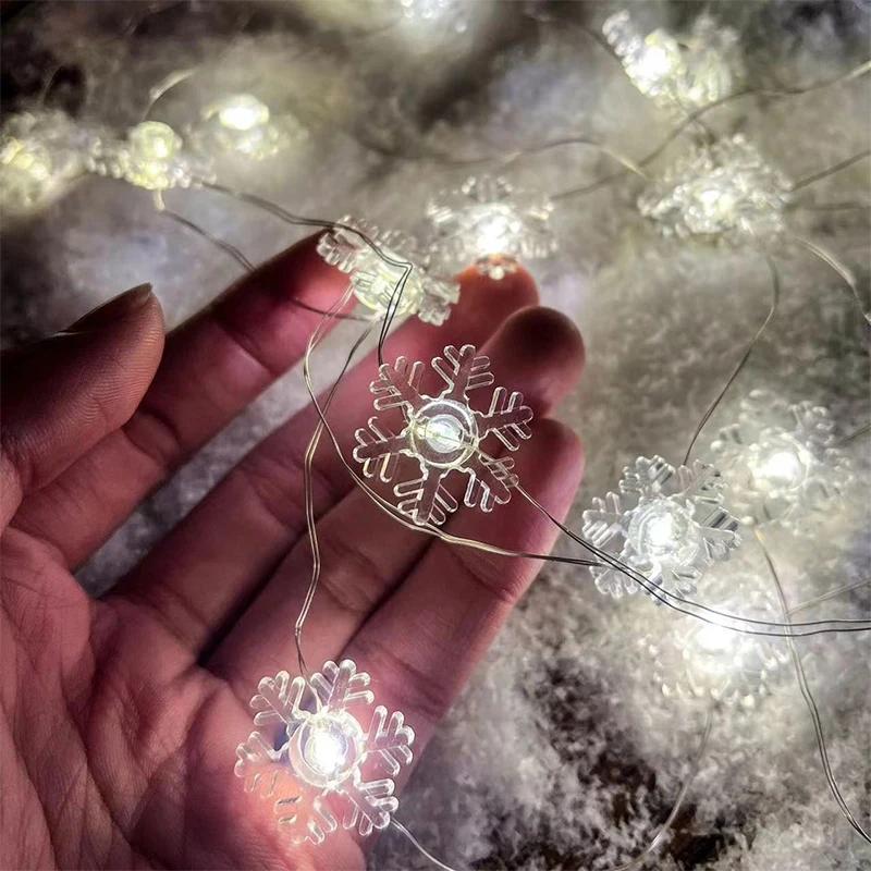 1M 10LEDs Christmas String Lights Decor Hanging Light New Year Holiday Home Xmas Navidad Holiday Christmas Pendant Drop Omaments
