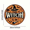 Iron Halloween Witch Metal Wall Art 2D Engraved Bar Cafe Decor