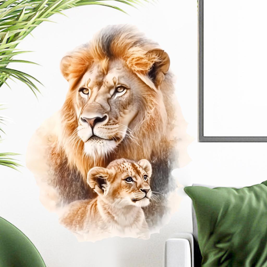 Cartoon Panda Löwe Zebra Tier Tapete Selbstklebend Abnehmbar für Kinderzimmer Kinderzimmer Schlafzimmer Wohnzimmer