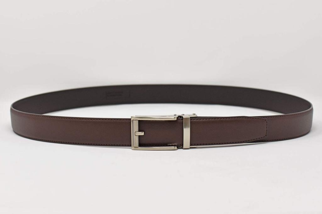 [United Colors of Benetton] Easy-to-attach slide-lock belt, auto-lock, no holes, checkered pattern, BNMB1025, chocolate, Japan. Maximum length approx.
