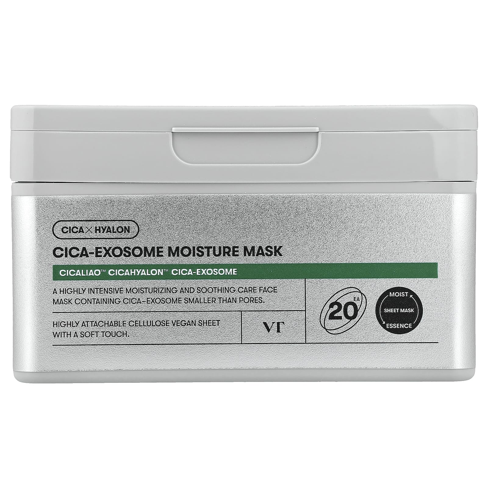 VT Cosmetics, Cica-Exosome Moisture Beauty Mask, 20 Sheets, 350g