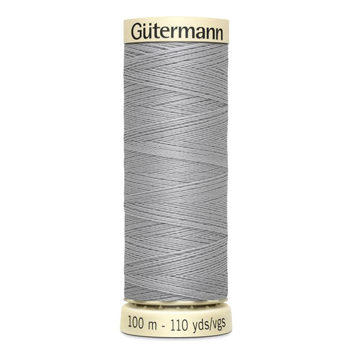 Lot de 5 bobines 100m Fil 100% polyester Gutermann Ref 788988 - Att 38 - gris brumeux