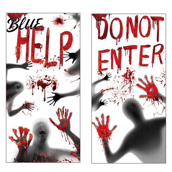 Bathroom Safe Halloween Decor Blood Window Stickers Clear Patterns Waterproof And Scratch-Resistant Clings Decals Removable Stickers for Home Living