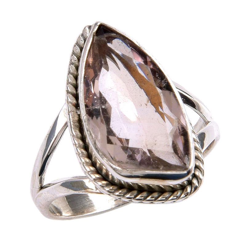 Natural Ametrine Gemstone Handmade 925 Solid Silver Jewelry Ring Size 6.5 Z9p25