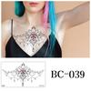 Waterproof Sexy Floral Tattoo Stickers for Chest & Clavicle