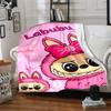 Labubu Blanket Durable Comfort Great For Bed Office Chair Seaside Four Seasons Universal Digital Print Birthday Christmas Gift Blanket