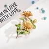 Fashion Floral Brooch Pin Alloy Animal Design For Women Office Wear