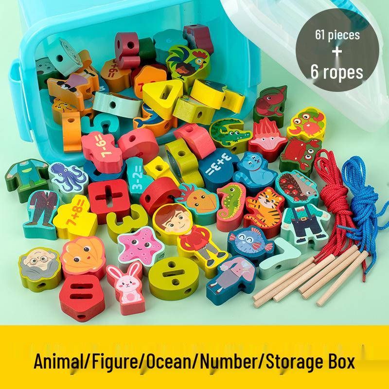 CPC Baby Fine Motor Skills Bead Toy: Toddler Threading & Concentration Blocks