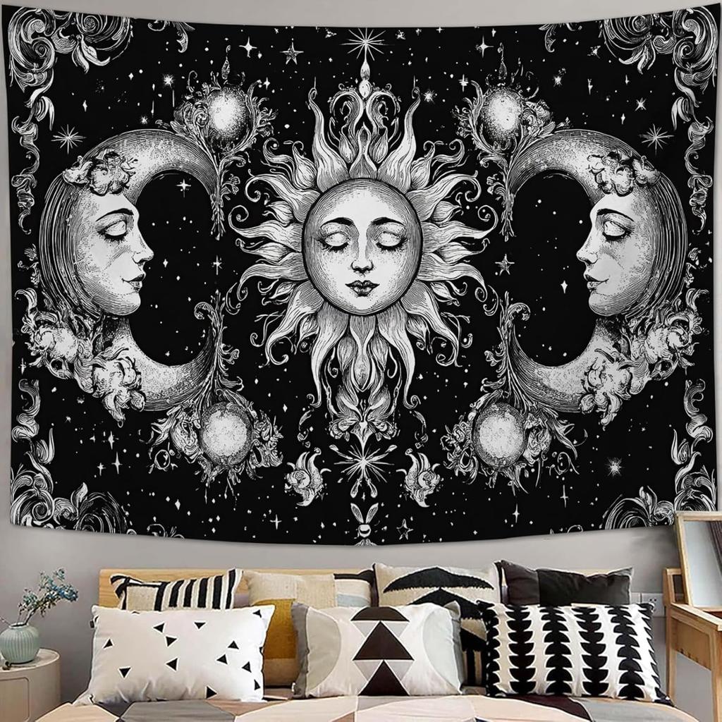 Skeleton Lovers Tapestry Floral Skull Aesthetic Tapestries Horror Gothic Hanging Wall Art Decor Home Decoration for Bedroom Livi