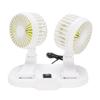 DC 5V USB Car Cooling Fan 2 Speed Wind Quiet 360 Deg Rotatable Portable Dual Head Desk Fan for SUV