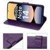 Case and Tempered Glass - E.F.CONNECTION - For Xiaomi Redmi Note 14 5G - Synthetic - Butterfly Pattern - Dark Purple