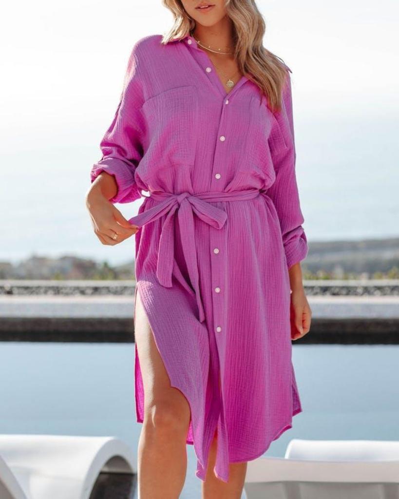 Dress Women's Long Sleeve Blouse Skirt