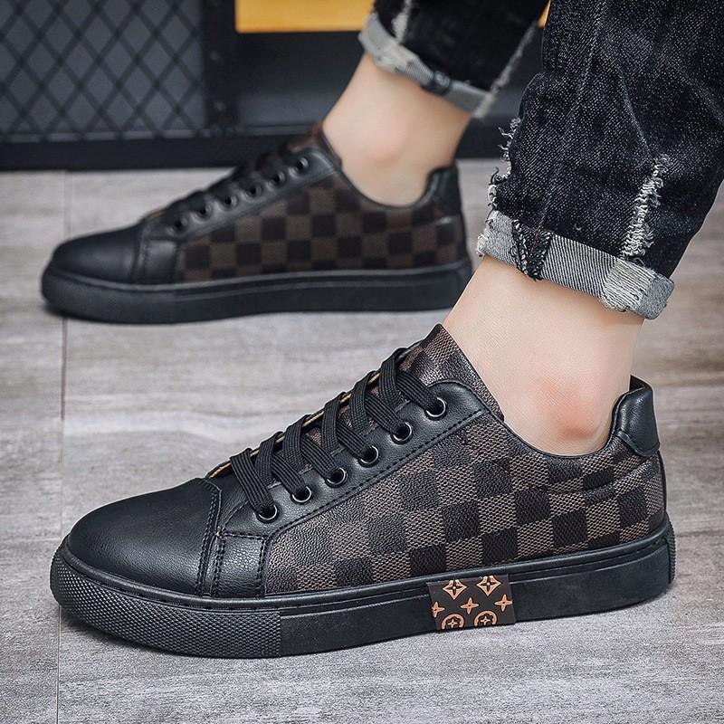

Autumn new shoes men s trendy shoes plaid versatile men s shoes white shoes men s sports board shoes trendy casual 44