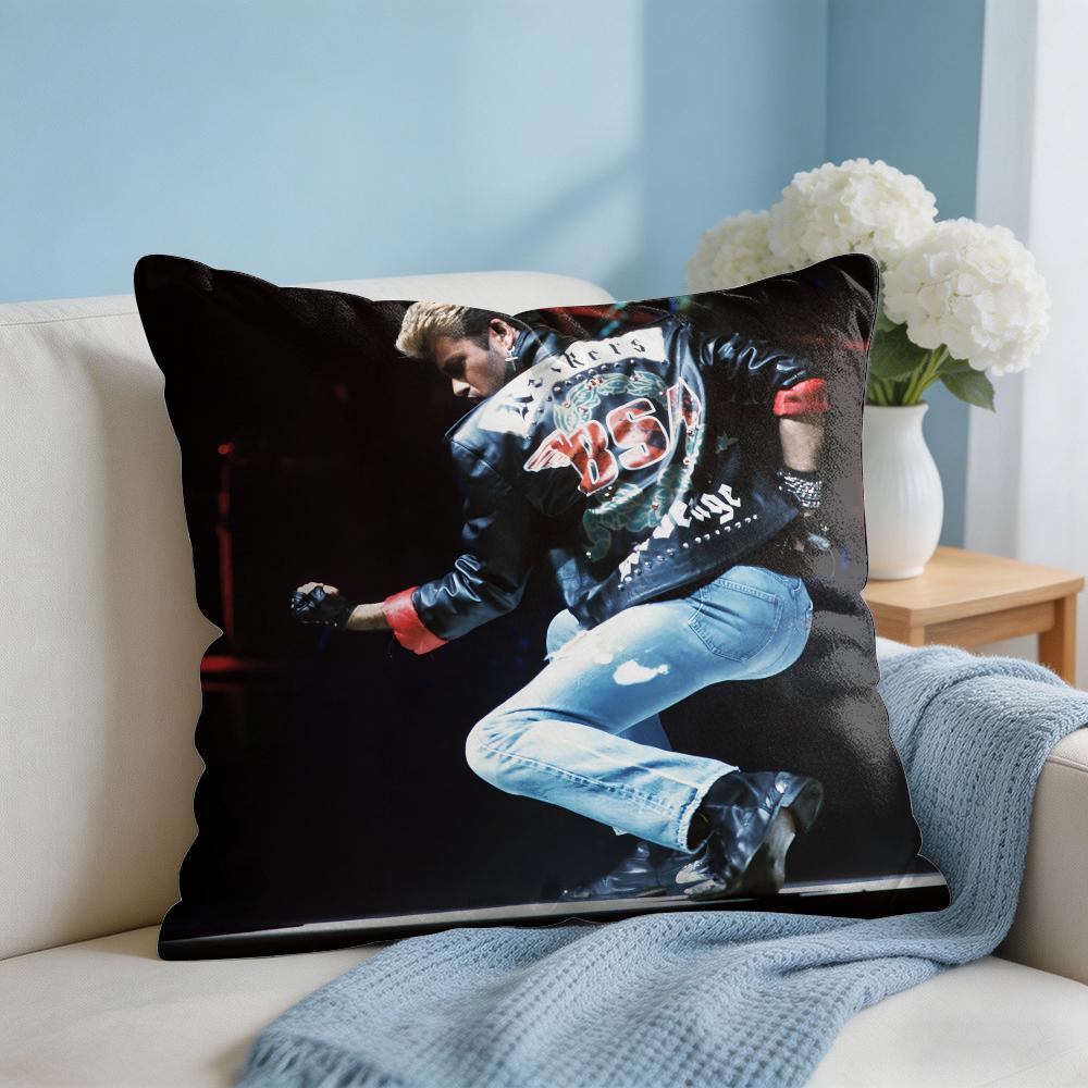 GGeorge Michael Singer Cushion Cover Square Pillow Bedroom Sofa Leisure Comfort Living Room Home Decoration X