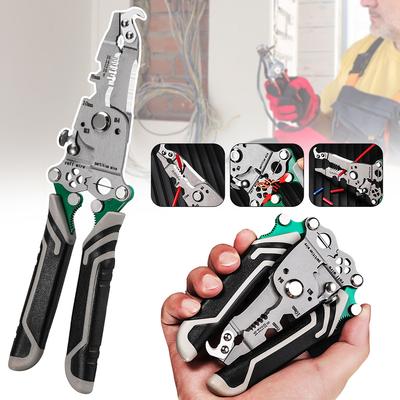 Multifunctional Folding Wire Stripper Cable Splitting Crimping Cutting Tool Wire Repair Tool Pliers
