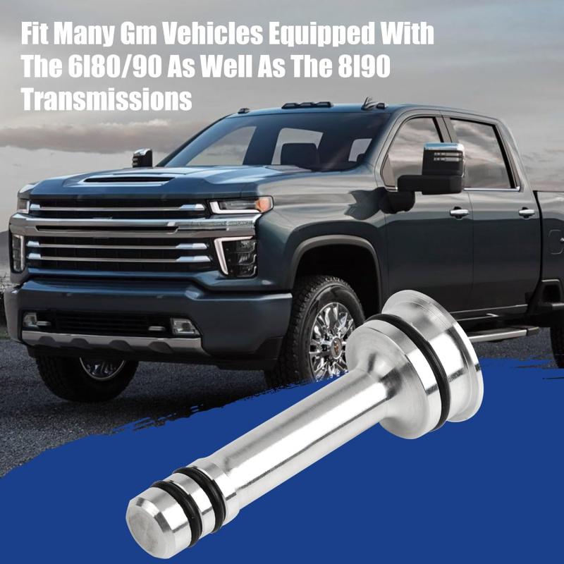 Transmission Cooler Barbell for GM 6L80 / 90 and 8L90 Thermostat Bypass Plug with Buna O-rings CNC Machined Aluminum