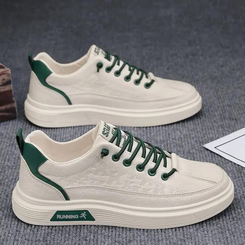 Men's Casual Lace Up Skateboard Shoes Are Comfortable and Non Slip, Suitable for Campus Hiking and Wearing Casual Sports Shoes