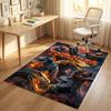 Dinosaur Theme Crystal Velvet Rug Personalized Custom Name Text Soft Floor Mat Home Decor