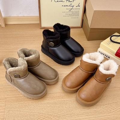 2025 neue Winter Jungen Schneestiefel Außenhandel Damen Koreanische Version Baumwollstiefel Kurzer Schaft Gefüttert Verdickt Warme Baumwollschuhe