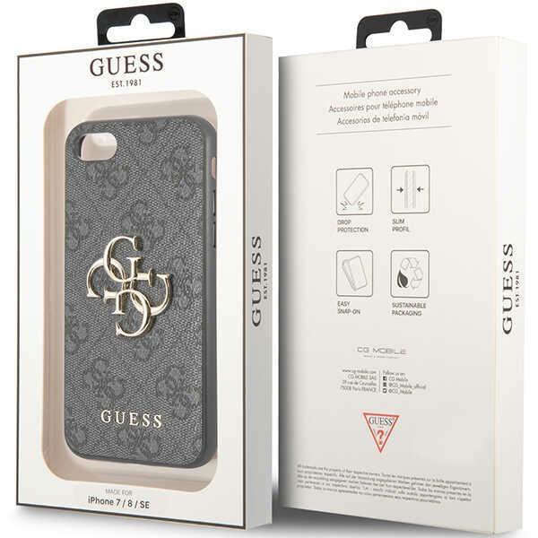 Guess Guhci84Gmggr Iphone 7/8/Se 2020 /Se 2022 Szary/Grey Hardcase 4G Big Metal Logo