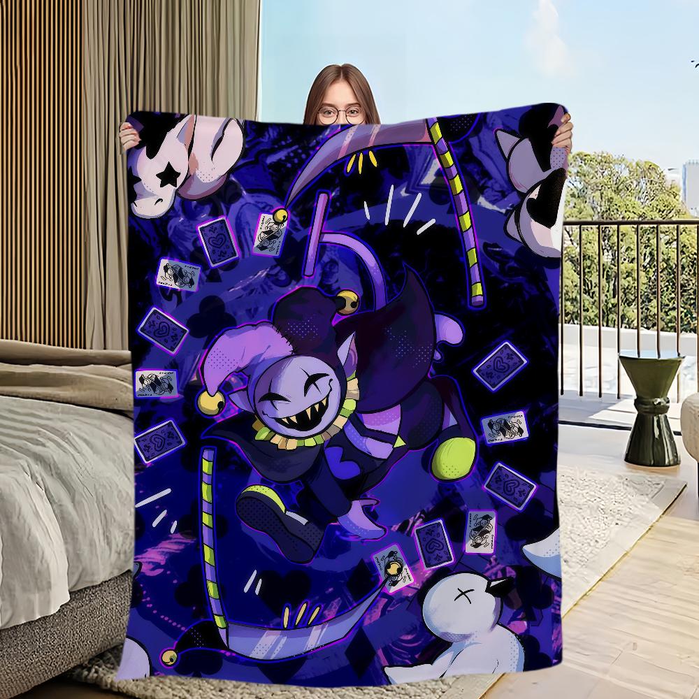 D-Deltarune Game Blanket Flannel warm comfort soft plush blanket For Picnic Beds Sofas Homes And Bedrooms