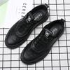 Fashion Italian Men Casual Leather Outdoor Antiskid Sneakers Flats Genuine Leather Shoes Classic Lace-Up 2025New Trendy Vulcanized Shoes