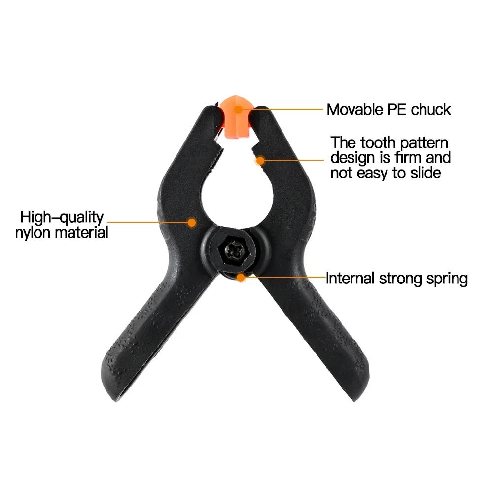DIY 2/3 Inch Woodworking Hand Tool Clamp Woodworker Hand Holding Clamp Hard Grip Ratchet Release Extrusion Carpenter Tool Clamp