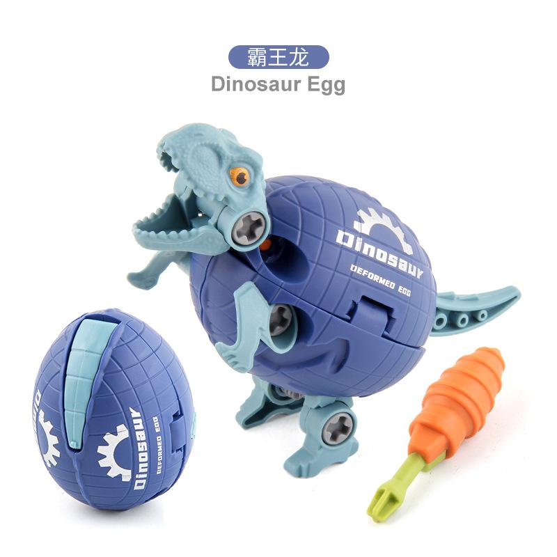 Stem Deformation And Assembly Dinosaur Egg Velociraptor Triceratops Nut Screw Disassembly And Assembly Combination Toy