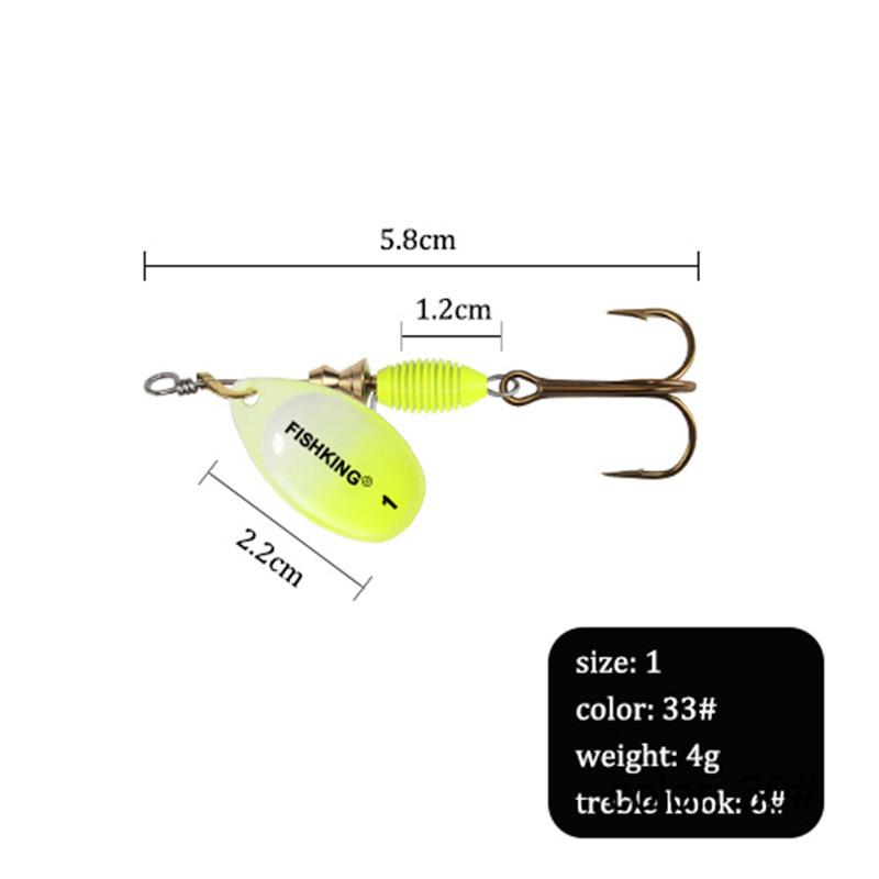 Leurre de pêche FISHKING appât Spinner 4g 4.8g 7g 10g 14g leurres cuillère avec hameçons triples pêche Jig Anzuelos isca Pesca