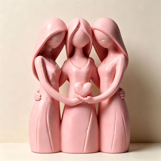 Sisters Friendship Statue 3D Printed 3 Sisters Figurine for Living Room Office Dorm Apartment Home Decor Heartfelt Gift for Women