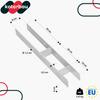 KOTARBAU® H-Post Base for Wall-In Installation Bracket Galvanized Steel Anchor 80 MM Set of 2