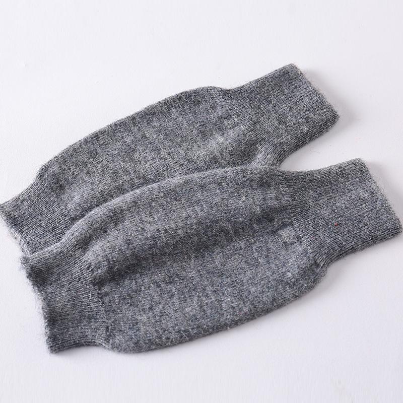 Soft And Comfortable Cashmere Women'S Half Finger Gloves - Warm Knit Wristbands Warm And Stretchy For Casual Outings