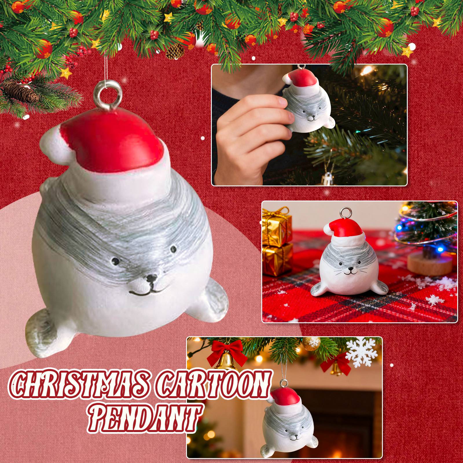 

Christmas Ornaments 1.77 Inches Festive Companions Gifts For Animal Christmas Tree Decorations One Size