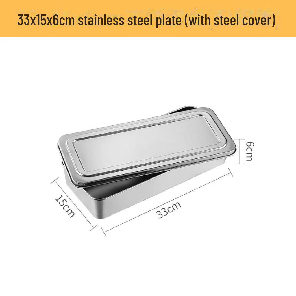 Square Stainless Steel Tiramisu Cake Mold and Deep Plate Set