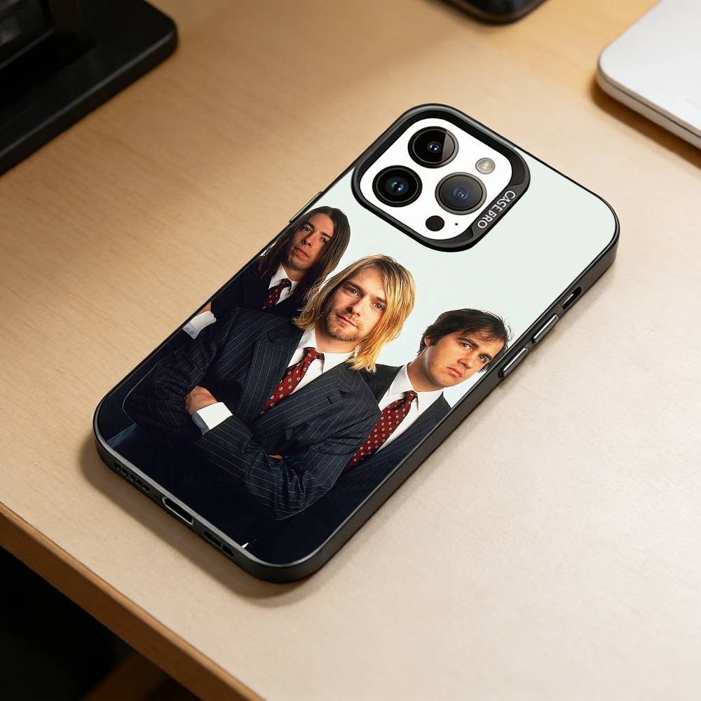 N-Nirvana  Phone Case For iPhone 17,16,15,14,13,12,11 Plus,Pro Max,XS,Colorful Silver Phone Case Funda Cover