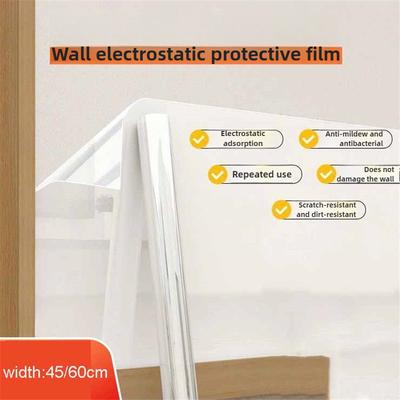 Static Electricity Adsorption Wall Sticker Transparent Anti-Stain Film Kitchen Waterproof & Oil-Proof Wallpaper