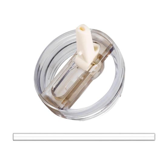 Flip Straw Lid for 40 Oz Tumbler Leak Proof Replacement BPA-Free Reusable Cup Lid for Water Juice Milk Tea