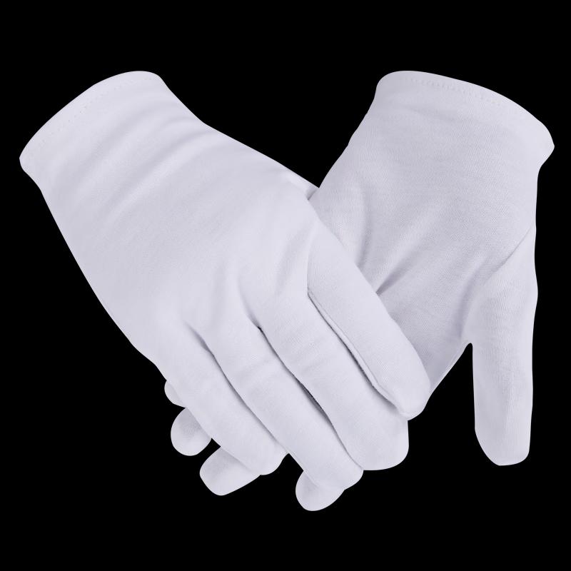 CHAHUA Thickened White Cotton Courtesy Gloves