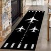 Airplane Runway Aviation Themed Long Runner Rug Kids Traffic Game Play Mat Non Slip Hallway Bedroom Household Floor Carpe