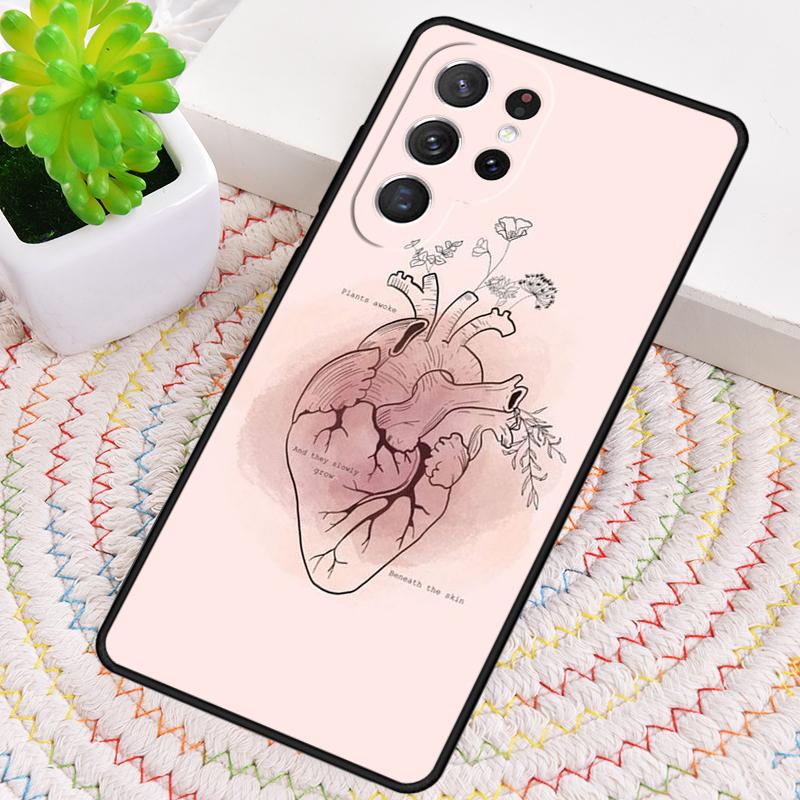 Medical Human Organs Heart Art Silicone Phone Case For Samsung Galaxy Note 10 Pro S26 S25 S24 S23 S22 S21 Plus Ultra Capa Cover