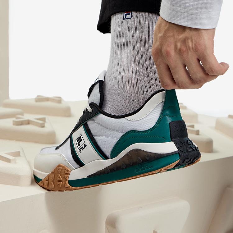 Fila Ziegel Stoff Leder Sport Modern Block Low-Top Lifestyle Schuhe Herren Sneaker Weiß Schwarz F12M231125FWA