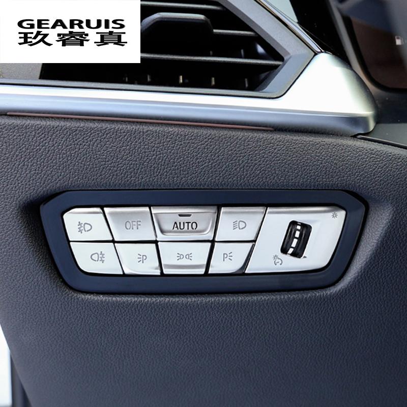 Car Styling Steering Wheel Buttons Decoration Frame Covers Stickers Trim for BMW 3 Series G20 G28  Lnterior Auto