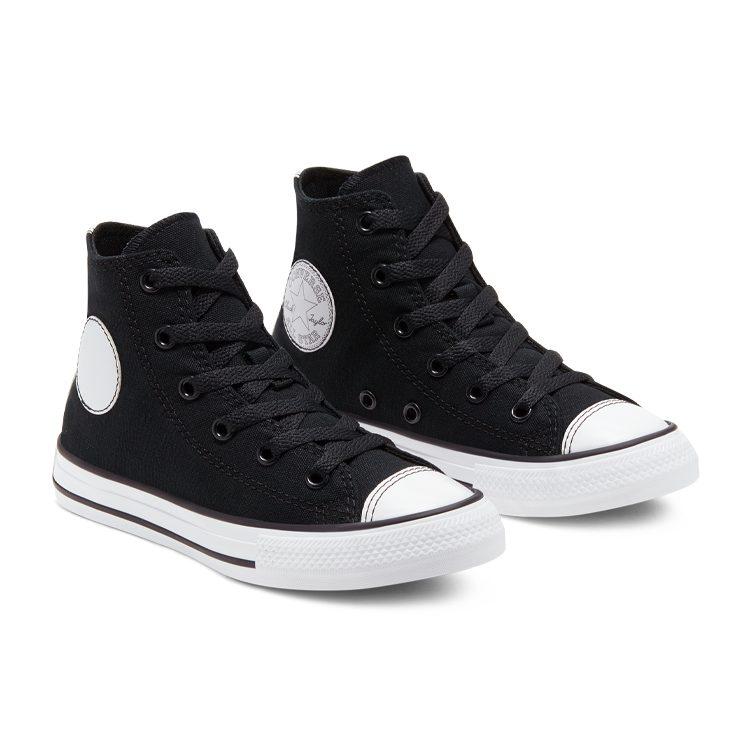 Converse Chuck Taylor All Star Comfortable High Top Kids Canvas Shoes Black Teenagers 668431C