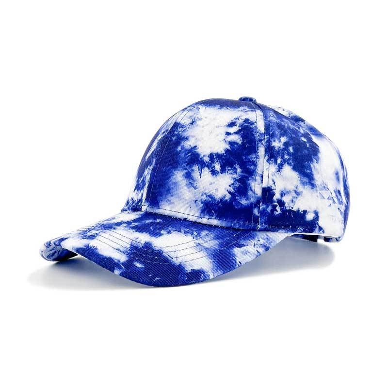 Dye Print Tie Baseball Cap Hip Hop Color Block Graffiti Visor Hat Sun Protection