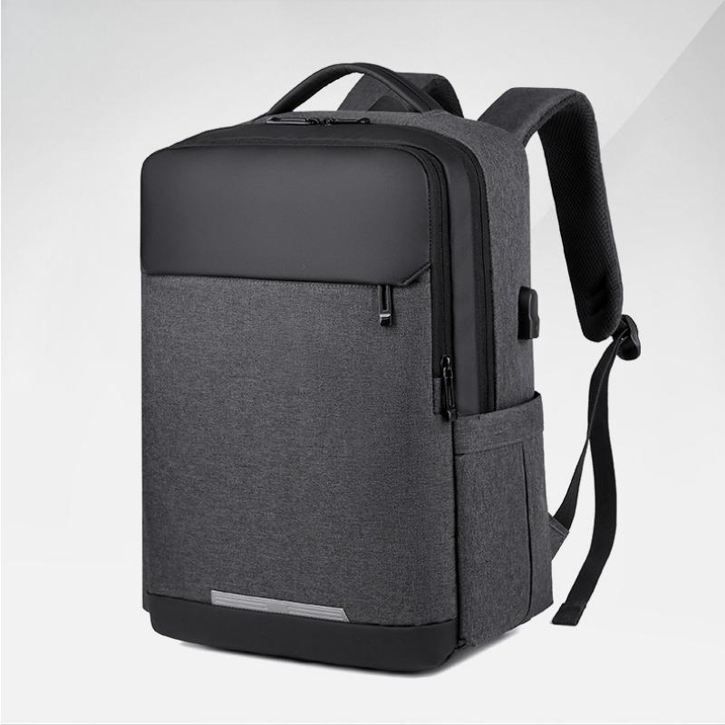 

Backpack for College Students Schoolbags Simple Commuting Multi-layer Notebook Backpack серый