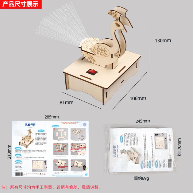 Technology Small Production Small Invention Handmade Diy Material Peacock Open Screen Science Small Experiment School Homemade Works
