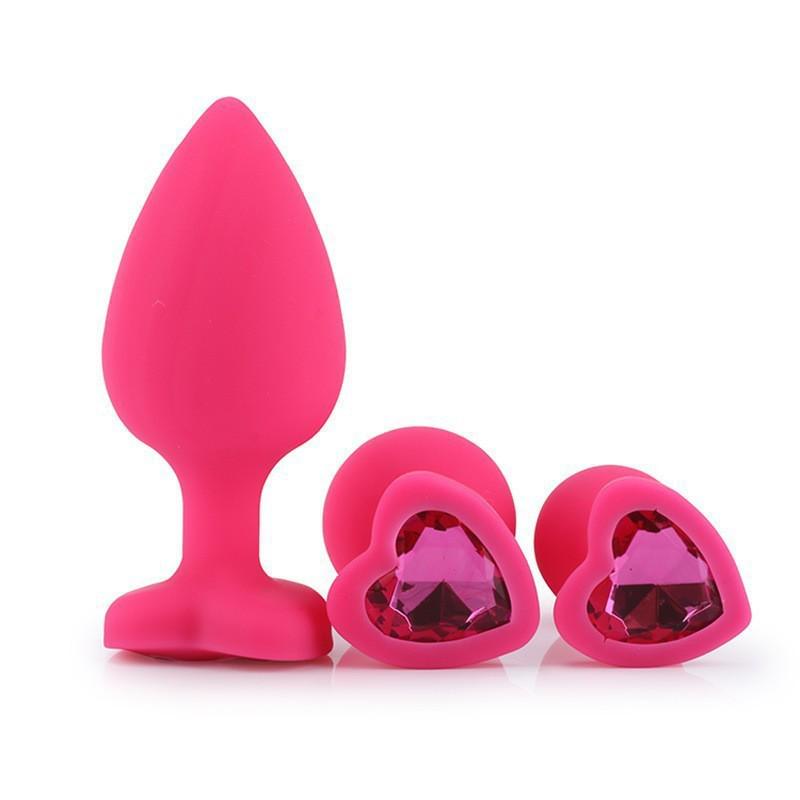 Heart-Shaped Silicone Anal Plug – Adult Erotic Toy & Dilator