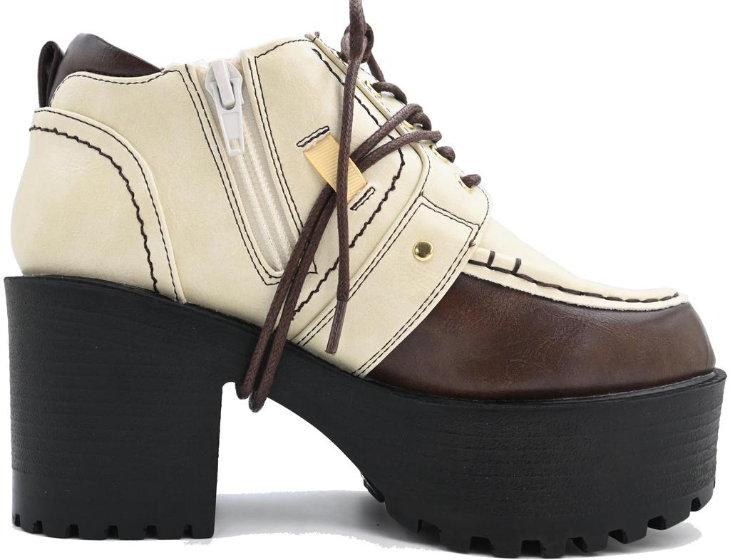 Yosuke Platform Sandals 2810102 Women's Ivory Combination Sandals, Sizes 24.0cm-24.5cm